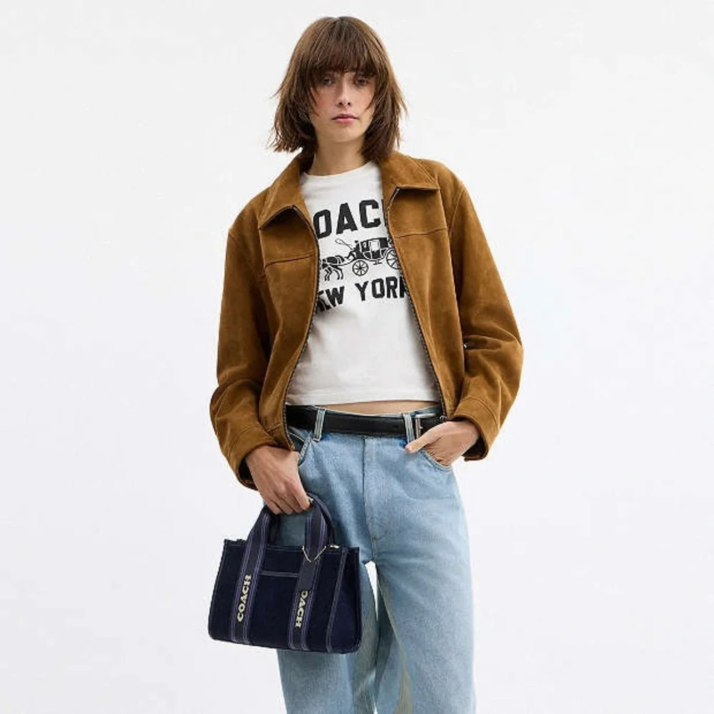 NWT Coach Smith Tote bag 24 Navy Blue Denim Tote Bag - Picture 5 of 8